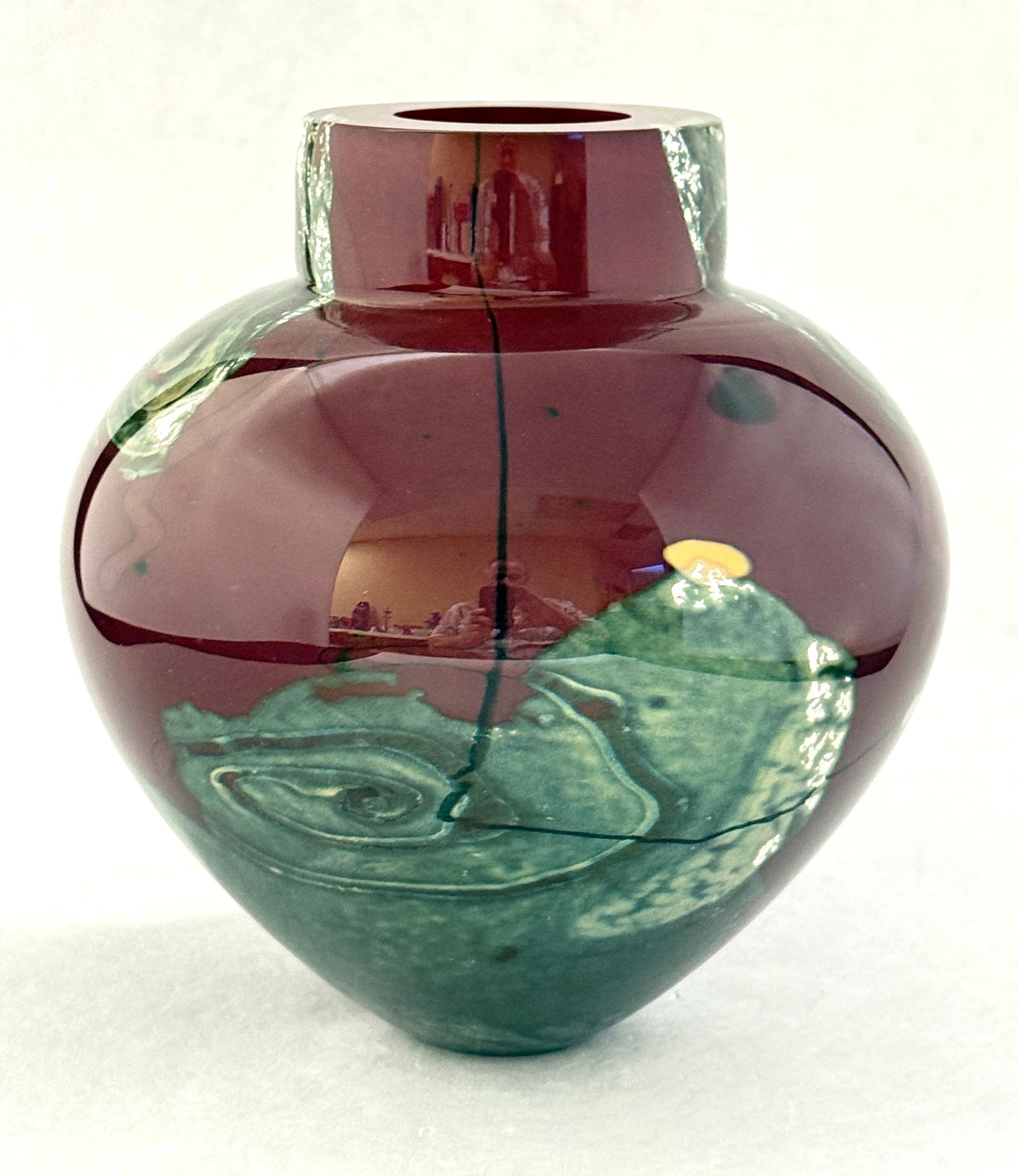 Randi Solin Red Paperweight Vase (1 of 4)