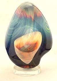 Dino Rosin Glass Rock Sculpture