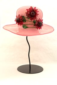 Brian Brenno Glass Hat on Stand