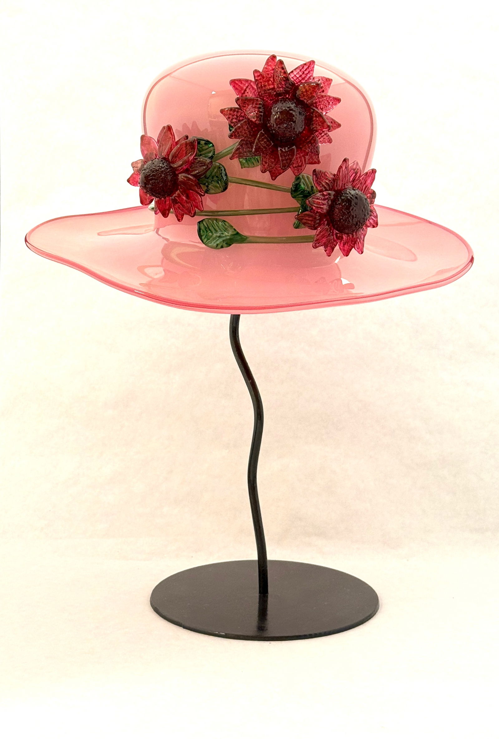 Brian Brenno Glass Hat on Stand (1 of 4)