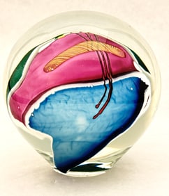 Wilbat Art Glass Paperweight