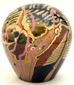 Sally Rogers Art Glass Paperweight
