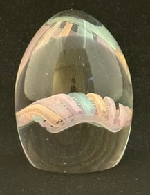 Beecham Art Glass Paperweight