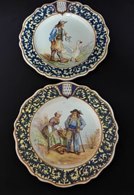 2 Porquier Beau Plates