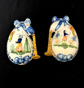 2 Quimper Biniou Wall Pockets