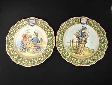 2 Porquier Beau Plates