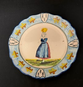 Quimper French Faience Plate