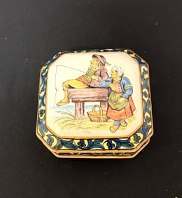 Porquier Beau Lidded Square Box