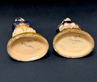 Pair of French Faience Figurines