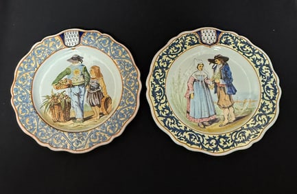 2 Porquier Beau Plates