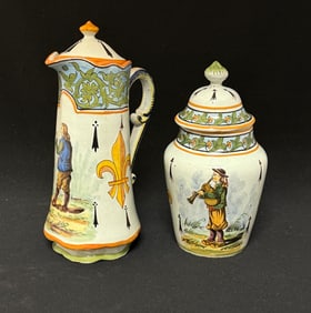 2 Desvres Faience Items
