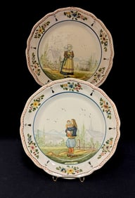 2 Porquier Beau HB Quimper Plates