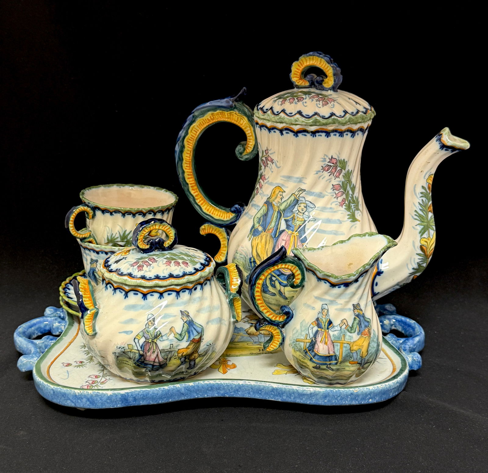HR Quimper 8 piece Coffee Set (1 of 7)