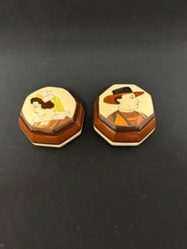 Pair HB Quimper Lidded BonBons