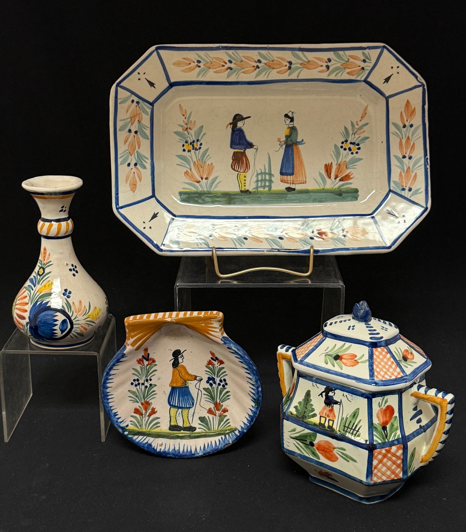 4 Quimper French Faience Items (1 of 3)