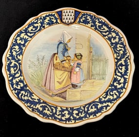 Rare Porquier Beau Rare Plate