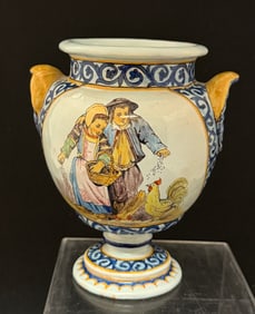 Rare Porquier Beau Footed Urn