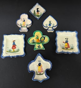 7 Assorted HenRiot Pin Trays