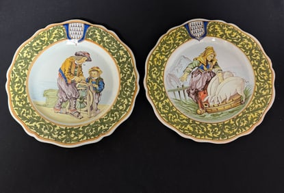 2 Porquier Beau Plates