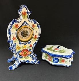 2 Quimper French faience Items