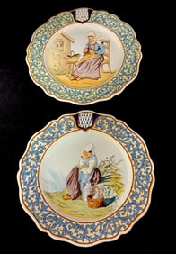 2 Porquier Beau Plates