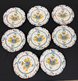 Set of 8 Alcide Chaumeil Plates