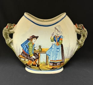 Rare Large AP Quimper Vase