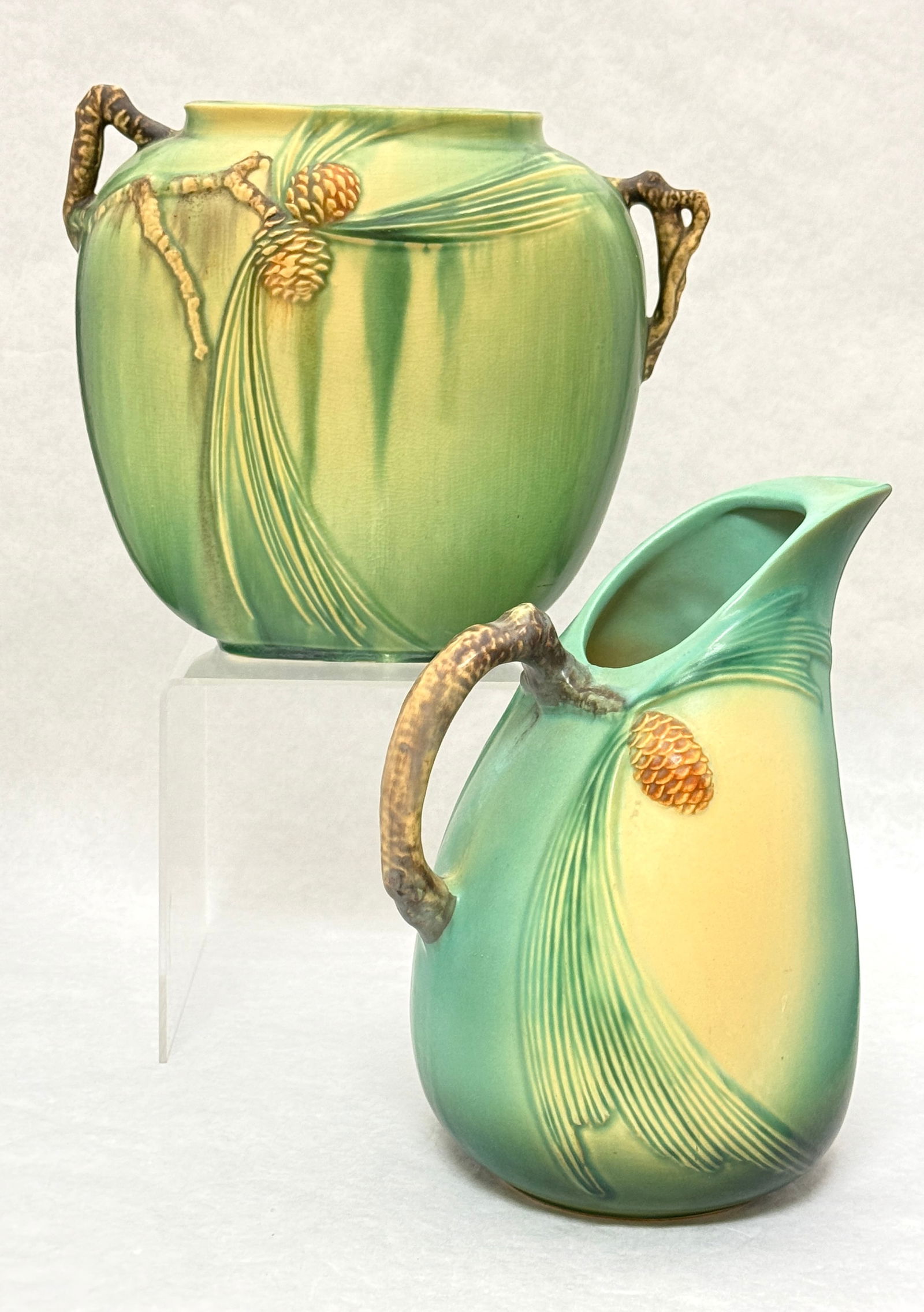 2 Roseville Pinecone Items (1 of 5)