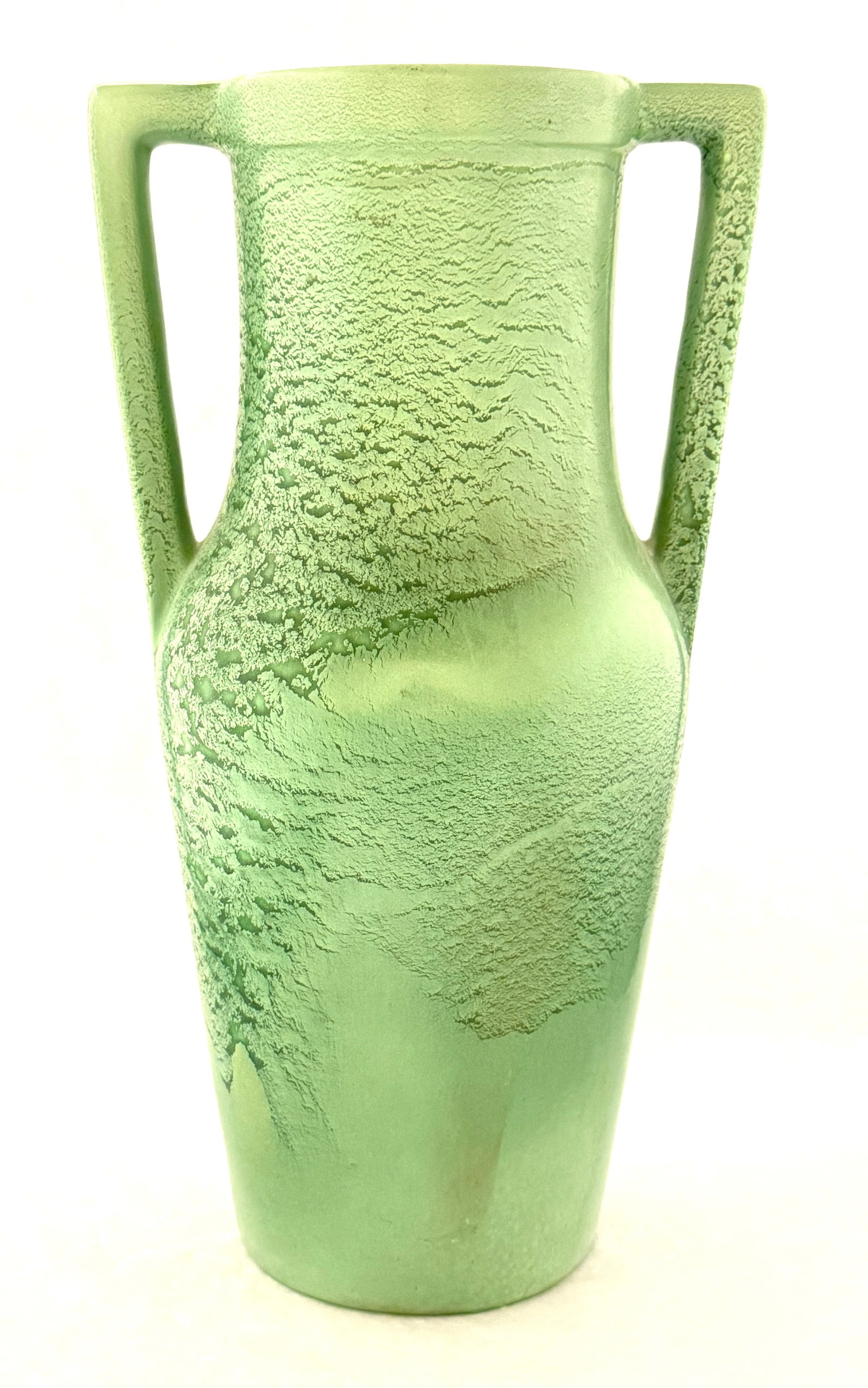 Tall Green Mat Arts & Crafts Vase (1 of 3)