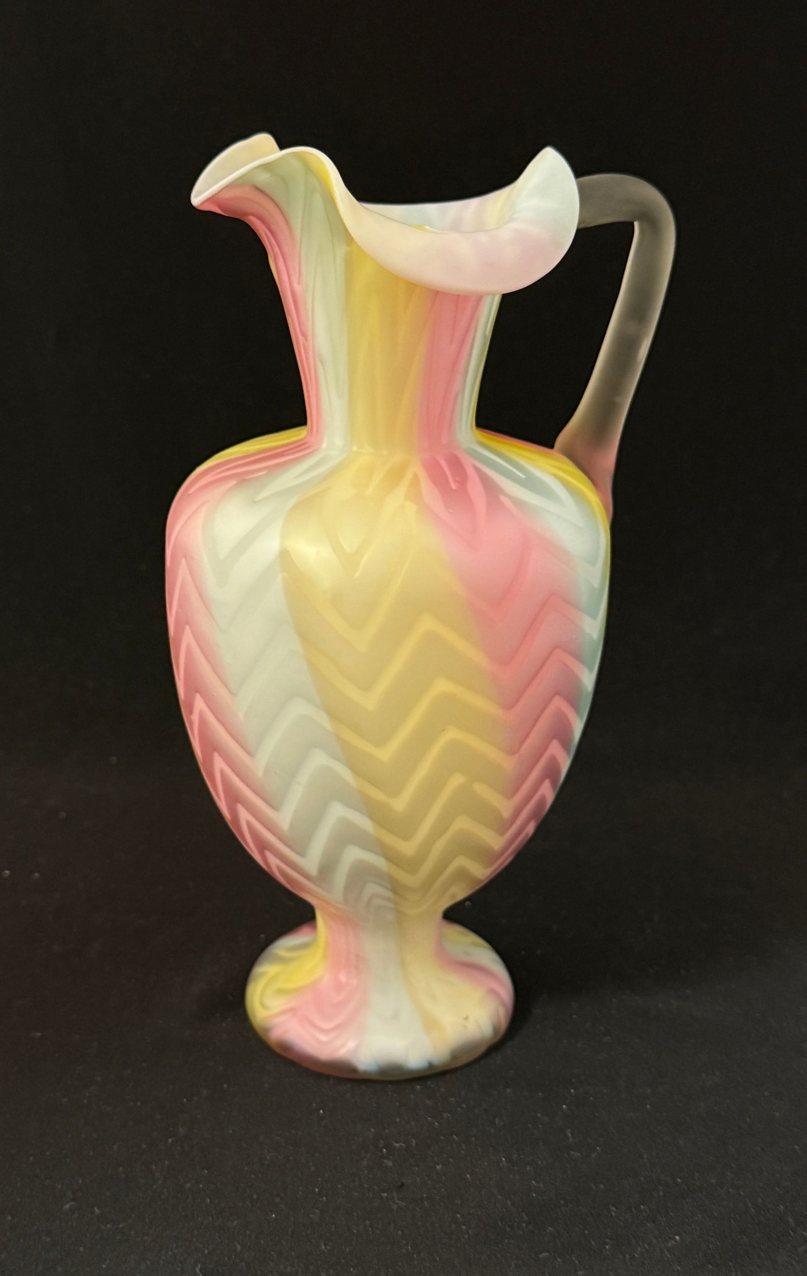 Rainbow MOP Footed Pitcher (1 of 4)