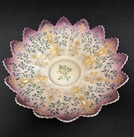 Purple Satin Glass Brides bowl