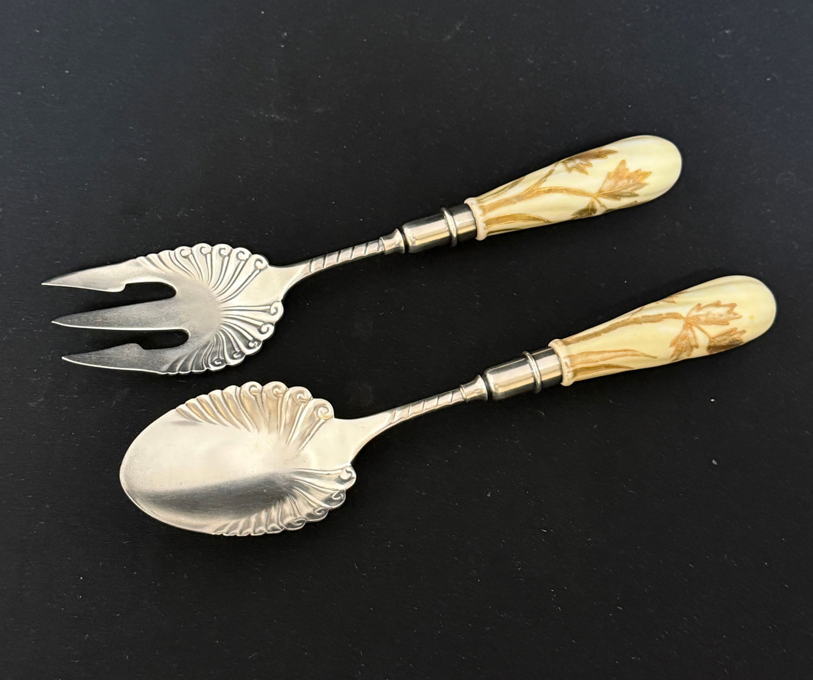Webb Satin Glass salad set (1 of 2)
