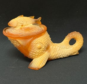 Greentown Dolpin candy dish