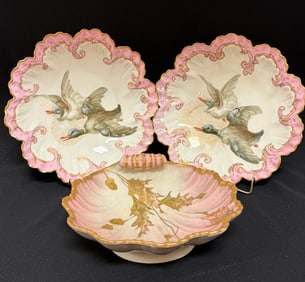 3 Pairpoint Limoges Porcelain Dishes