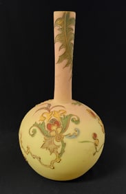 Burmese Uranium Glass Vase