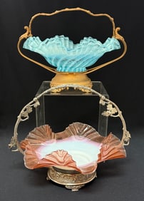 2 Victorian Bride's Baskets