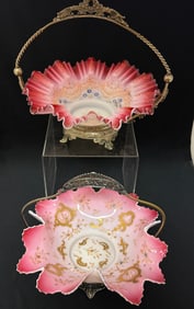 2 Victorian Bride's Baskets