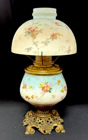 Mt. Washington Satin Glass Lamp