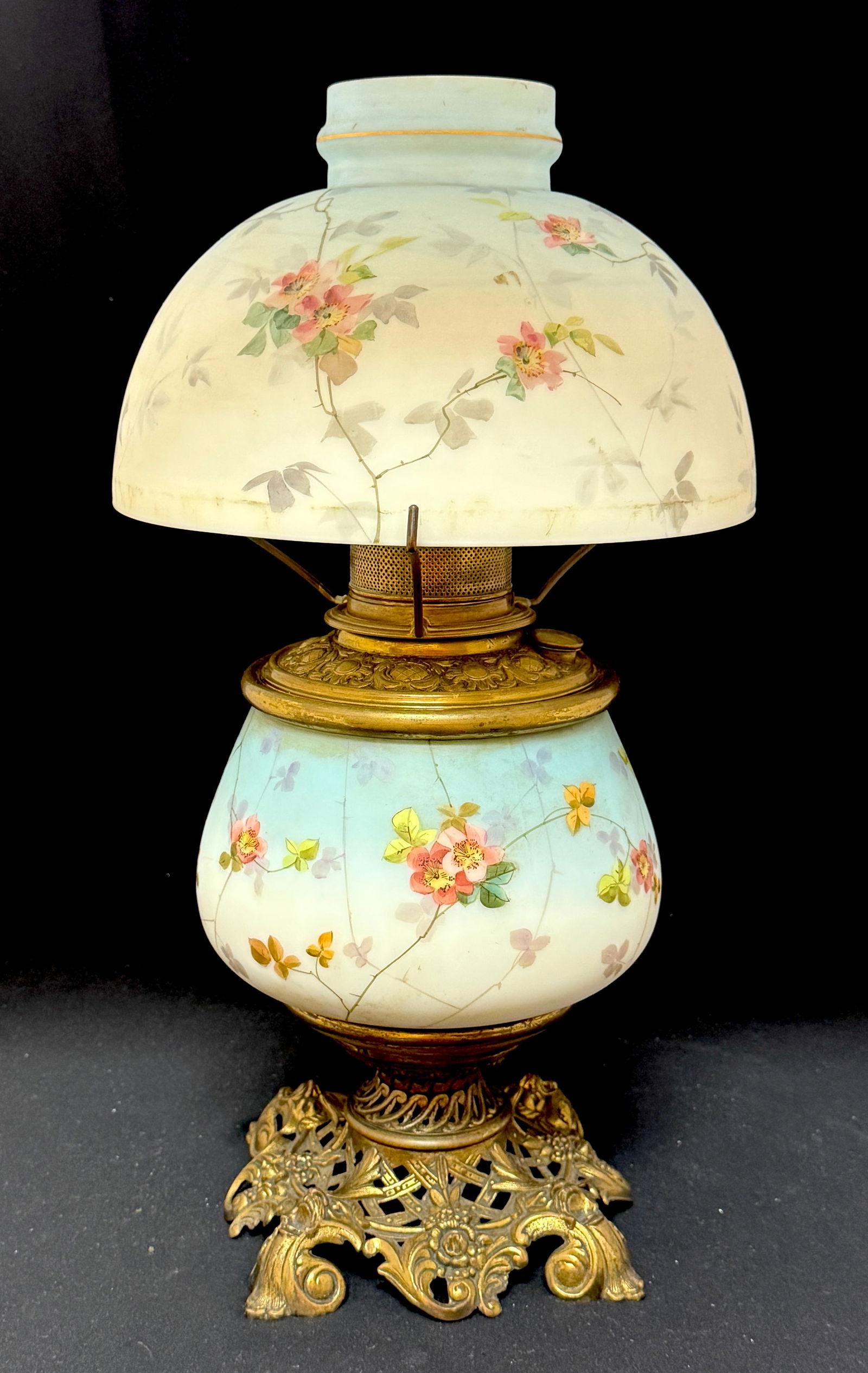 Mt. Washington Satin Glass Lamp (1 of 4)