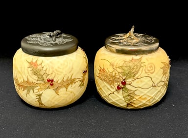 2 Crown Milano Sweet Meat Jars