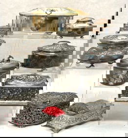 9 Pairpoint Metal Boxes