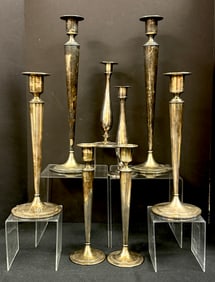 4 Pr. Pairpoint Metal Candlesticks