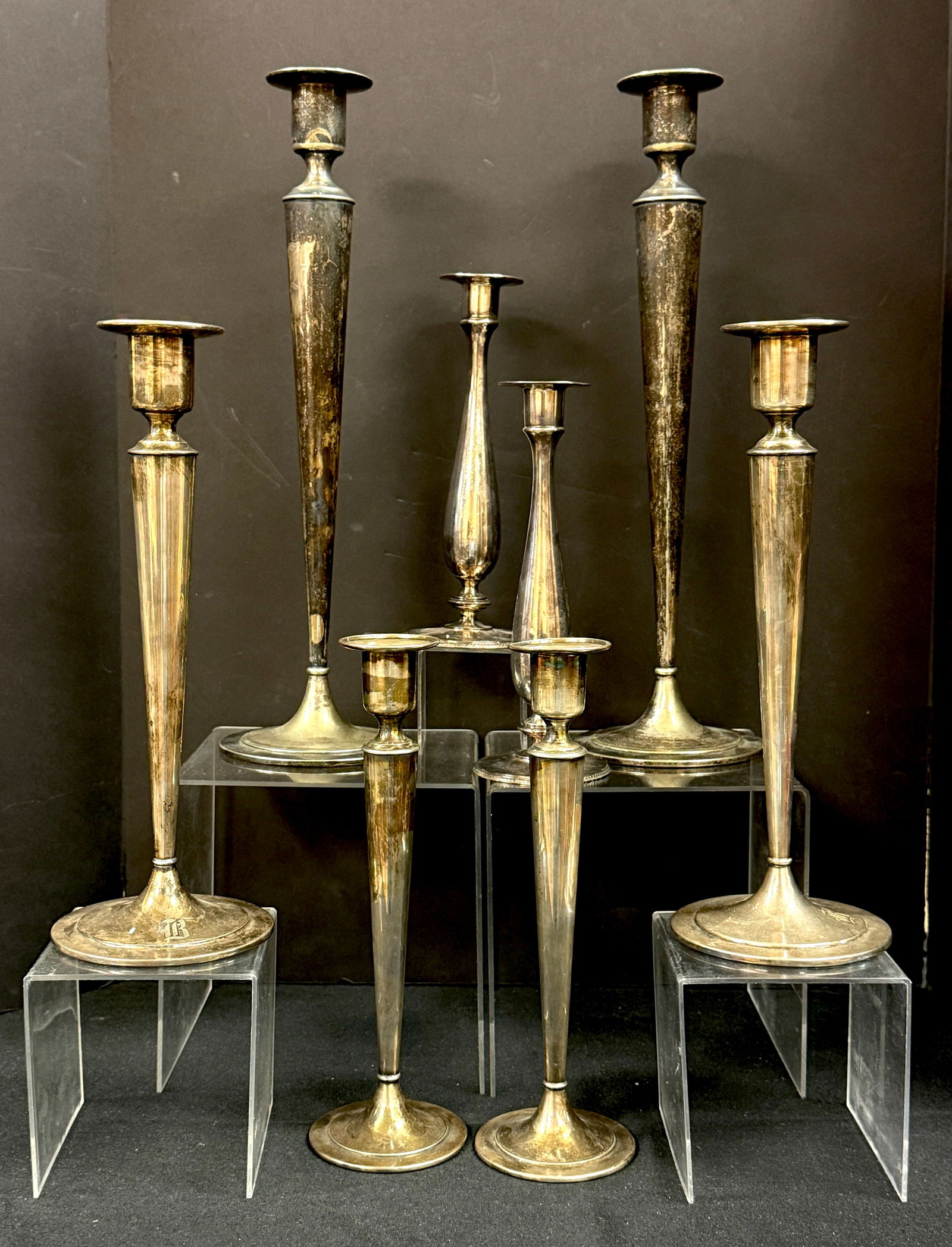 4 Pr. Pairpoint Metal Candlesticks (1 of 4)