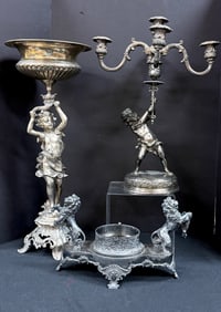 3 Figural Metal Items