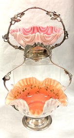 2 Victorian Bride's Baskets