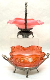 2 Victorian Bride's Baskets