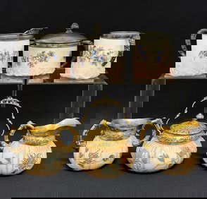 2 Victorian 3 Pc Condiment Sets