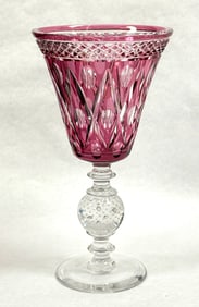 Pairpoint Cranberry Cut to Clear