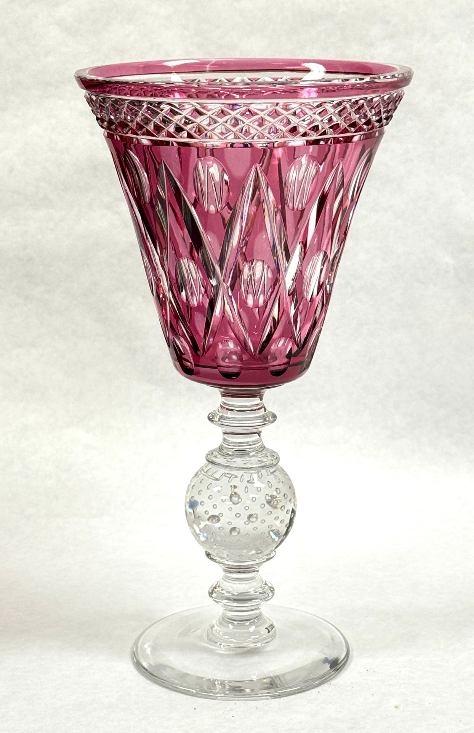 Pairpoint Cranberry Cut to Clear (1 of 2)