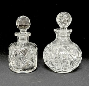 Two Cut Glass Perfumes